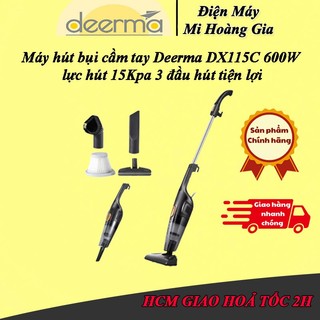 Máy hút bụi cầm tay DEERMA DX115C | DX118C bản mới 2024 công suất 600w lực hút 15Kpa | MIHOANGGIA