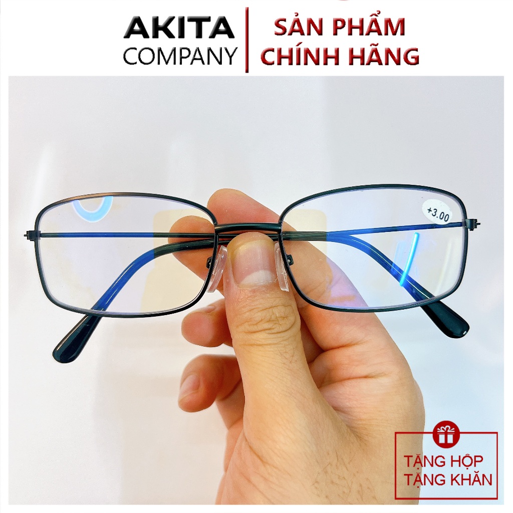 (hot)Kính lão thị viễn thị toàn viền hợp kim BLACK AKITA tròng JAPAN cực chuẩn độ AKITAKV03