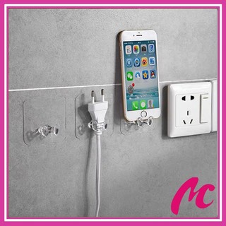 Combo 5 Móc Treo Ổ Điện Dán Tường Trong Suốt Dễ Sử Dụng, Dễ Dán 00795