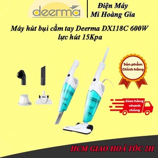 Máy hút bụi cầm tay DEERMA DX118C | DX115C 600W lực hút 15Kpa bản quốc tế mới 2024 | MIHOANGGIA