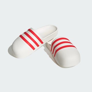    Chính Hãng   Dép sục adidas AdiFom Adilette Slide Clog 'Wonder White Red' IG5095 bít mũi màu Trắng sọc Đỏ | Rivera Aut 