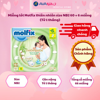 Miếng lót Molfix thiên nhiên size NB2 60 + 6 miếng