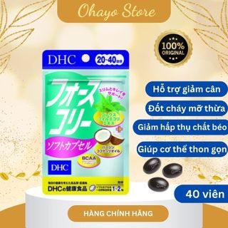 Viên uống giảm cân dầu dừa Forskolin 40 viên 20 ngày Nhật Bản