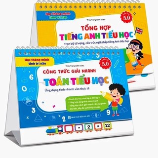 Sách - bộ lịch công thức giải nhanh toán và tổng hợp kiến thức tiếng anh tiểu học