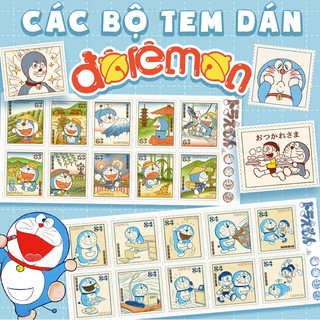 Các bộ stickers tem dán mèo máy doraemon doremon đô rê mon dễ thương