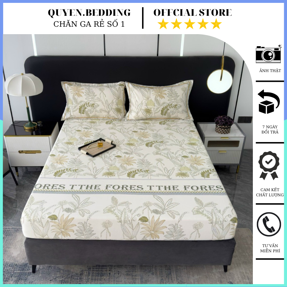 Set 3 món ga gối lụa thái nhập khẩu, bộ ga gối lụa thái loại đẹp, chất lụa thái mềm mịn, thoáng khí , không xù, sổ lông