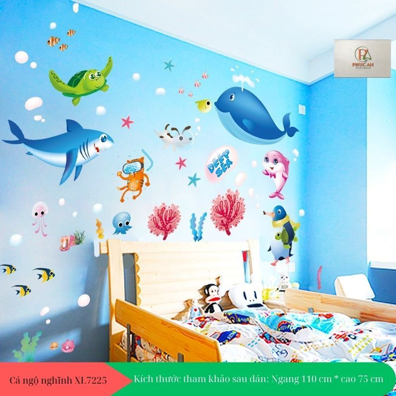 Decal dán tường cá đại dương