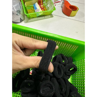 10 dây chun đen buộc tóc dày êm - dây buộc tóc