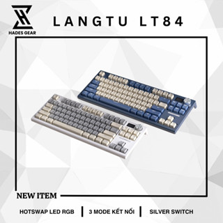Bàn phím cơ không dây LANGTU LT84 PRO Led RGB, màn hình led, núm điều chỉnh âm lượng - Hades.Gear