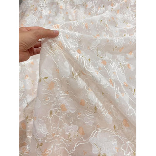 Vải voan tằm thêu xinh