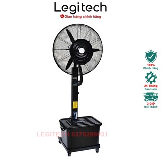 Quạt phun sương công suất lớn cao cấp chính hãng cực mát, quạt công nghiệp siêu mát phun sương xa 4m thùng chứa 43l