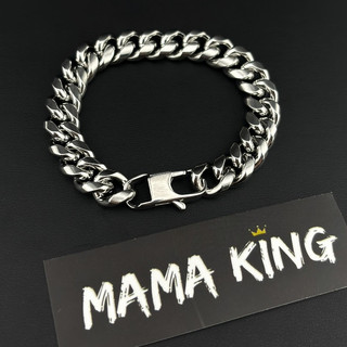 (TẶNG KÈM NHẪN)VÒNG TAY CUBAN LẮC TAY NAM  CUBAN TRƠN THÉP KHÔNG GỈ NGUYÊN KHỐI by MAMA KING