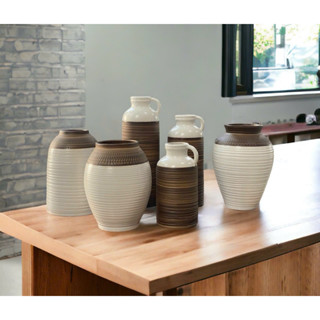 Bình gốm Bát Tràng thích hợp cắm hoa tươi - hoa vải nghệ thuật