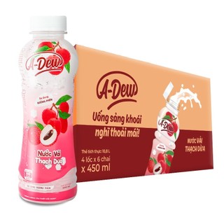 Thùng nước Vải Thạch Dừa A Dew 450ml