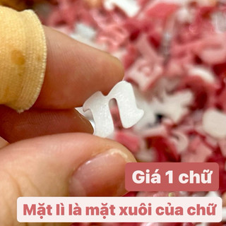 Charm chữ/nơ/chân mèo gắn kẹp tóc giá 1 chữ