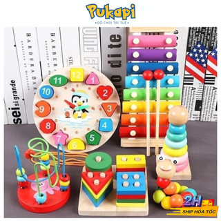  Bộ Đồ Chơi Bằng Gỗ Cho Bé Combo Gỗ 6 Món Đồ Chơi An Toàn Cho Bé - Đồ Chơi Cho Bé PUKAPI 
