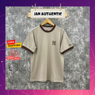 (Chính Hãng) Áo Thun NEW ERA NY Bo Nâu | Jan.Authentic |