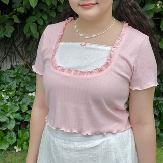 (60-90kg) Áo thun bèo cổ Lọ Lem 🫐