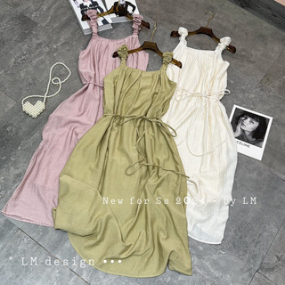 Váy 2 Dây Maxi Kèm Dây Buộc Mặc Nhiều Kiểu