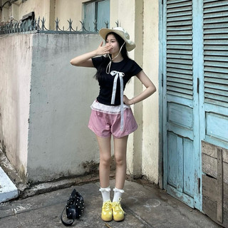 Áo babytee đính nơ dàii ( size ở mô tả )