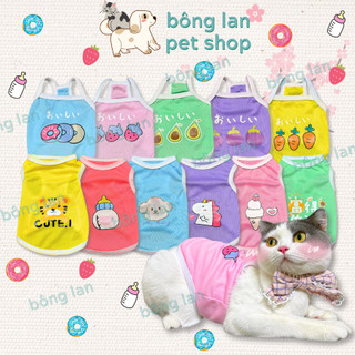 [HOẢ TỐC] Áo thun mỏng mát hoạ tiết xinh xắn cho thú cưng chó mèo mùa hè