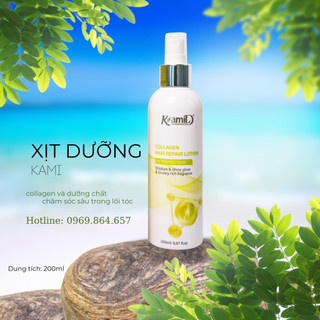 Xịt dưỡng tóc collagen dạng sữa chăm sóc tóc chuyên sâu, dưỡng tóc hương nước hoa-tặng tuýp hấp collagen