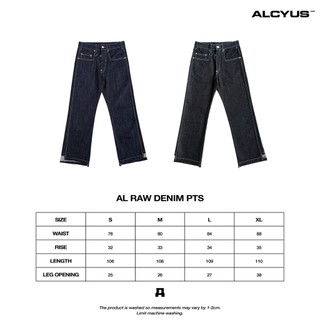 ALCYUS | RAW DENIM PTS/ BLACK