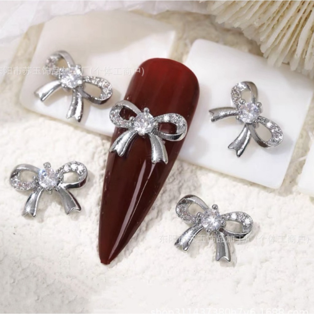 Charm nơ đá đính móng hàn quốc trang trí móng tay