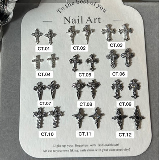 Charm chữ thập phụ kiện nail nabi - phụ kiện trang trí móng chuyên dụng cho dân làm móng cao cấp