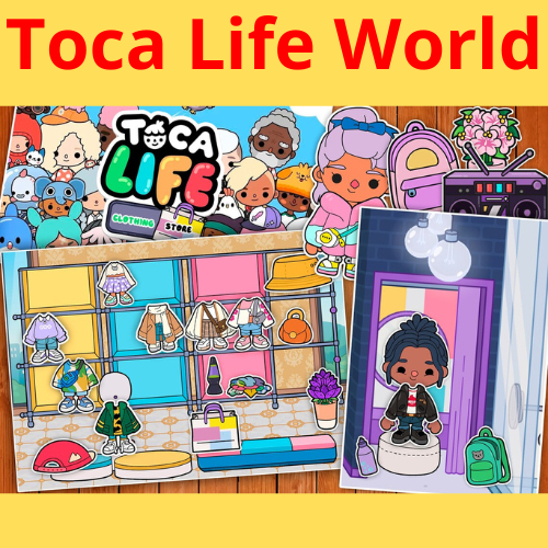 ( MỚI ) Đồ Chơi Bóc Dán Bằng Giấy Ngôi Nhà Bằng Giấy Thủ Công Toca Life World Doll House T1 Đồ Chơi 