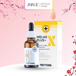 Serum Prettyskin Melas X-plus dưỡng trắng da mờ thâm giảm sạm nám 20% Vitamin C Pretty Skin Hàn Quốc 30ml | Jnn2