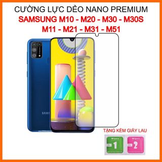 Cường lực samsung m10, m20, m30, m30s, m11, m21, m31, m51, cường lực dẻo 9h+