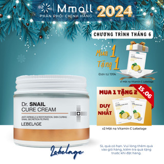 Kem ốc sên Lebelage Dr. Snail Cure Cream dưỡng ẩm và trắng da Hàn Quốc chính hãng 70ml | Mmall_vn