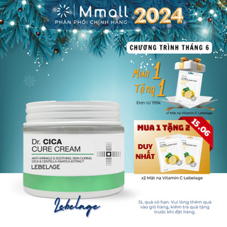 Kem dưỡng ẩm centella Lebelage Dr. Cica Cure Cream chiết xuất rau má phục hồi và dưỡng ẩm 70ml | Mmall_vn