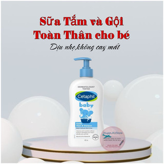 (CHAI 400ml )Sữa Tắm Gội toàn thân cho trẻ em Cetaphil baby dịu nhẹ, không cay mắt