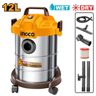 Máy hút bụi 800W - 12 Lít Ingco VC14122 (hút khô và ướt)