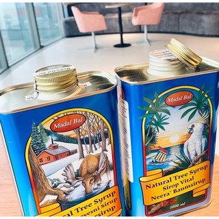 Combo 2 Hộp Date2025 Neera Madal Bal Natural Tree Syrup Siro cây phong 1000ml kèm cốc đong ớt gừng