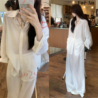 Áo Sơ Mi Nữ Kiểu Ngắn Dài Tay Màu Trắng Loại Đẹp Quảng Châu Order 7 Ngày