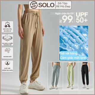 Quần Jogger Ống Rộng Thể Thao Tập Gym Yoga Chạy Bộ Vải Băng Siêu Mát Co Giãn Solo sportswear 559