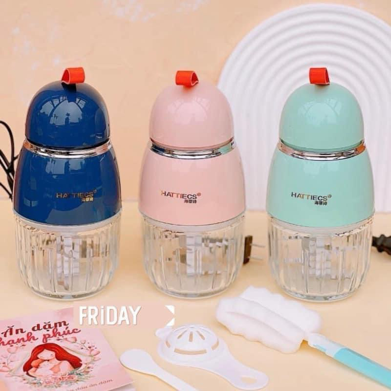Máy Xay Ăn Dặm Cho Bé Hattiecs 8 Lưỡi Bản Nâng Cấp