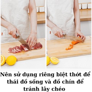Thớt tre kháng khuẩn có móc treo