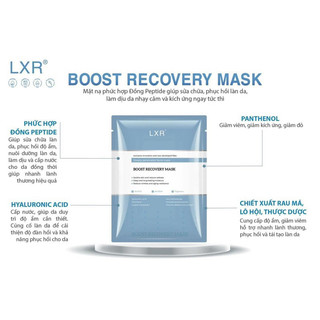 Mặt nạ phục hồi dưỡng trắng, cấp ẩm, giảm kích ứng đỏ da lxr boost recovery mask