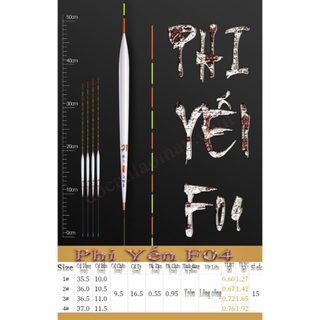 Phao phi yến lông công f04 - phao câu cá, phao câu đài