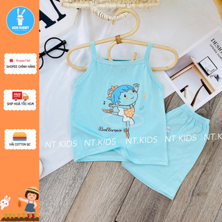 , Đồ hai dây cho bé gái từ 4-15kg, đồ bộ ở nhà mùa hè thu cho bé gái, UCHI48