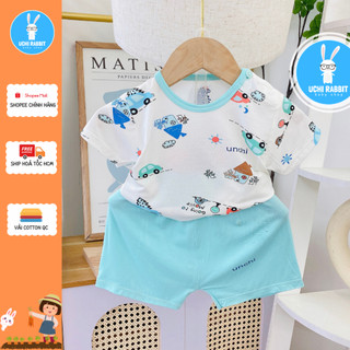 , Đồ bộ cho trẻ vải pettit thoáng mát cho bé trai và bé gái mặc tiện lợi, UCHI47
