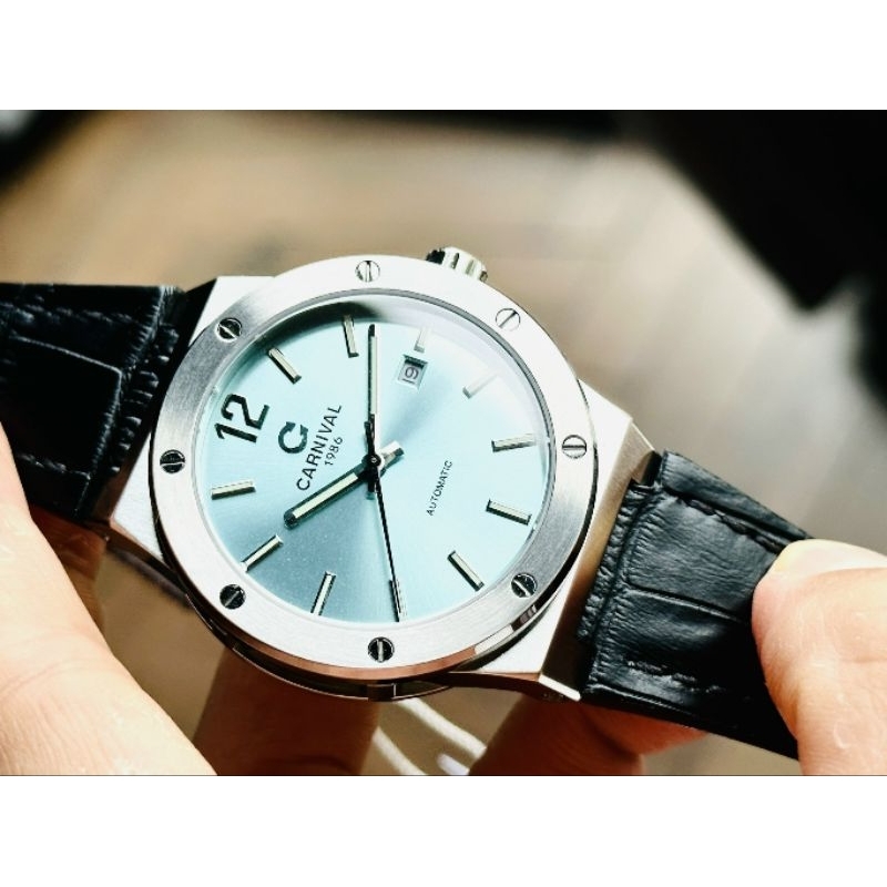 [Chính Hãng 100%] Đồng Hồ Nam Carnival 8122G (8122) Máy Cơ(Automatic ) Kính Sapphiare Siz 41mm Dây D