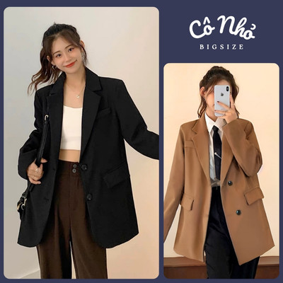 Áo Vest Nữ Bigsize Tay Dài 1 Lớp Có Túi Hai Bên Form Rộng Thời Trang Công Sở VET6