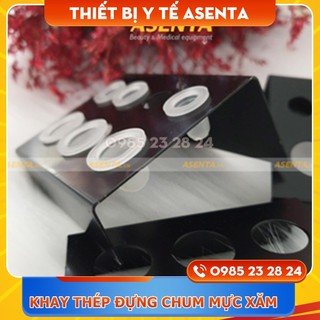 Khay thép đựng chum mực xăm