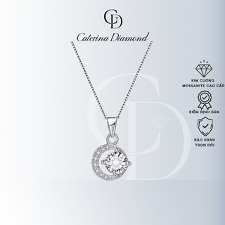 Dây chuyền nữ kim cương Moissanite Caterina Diamond  Moonstone Necklace DN005