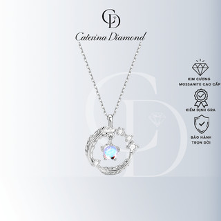 Dây chuyền nữ kim cương Moissanite Caterina Diamond Light Feather Moonstone Necklace DN007